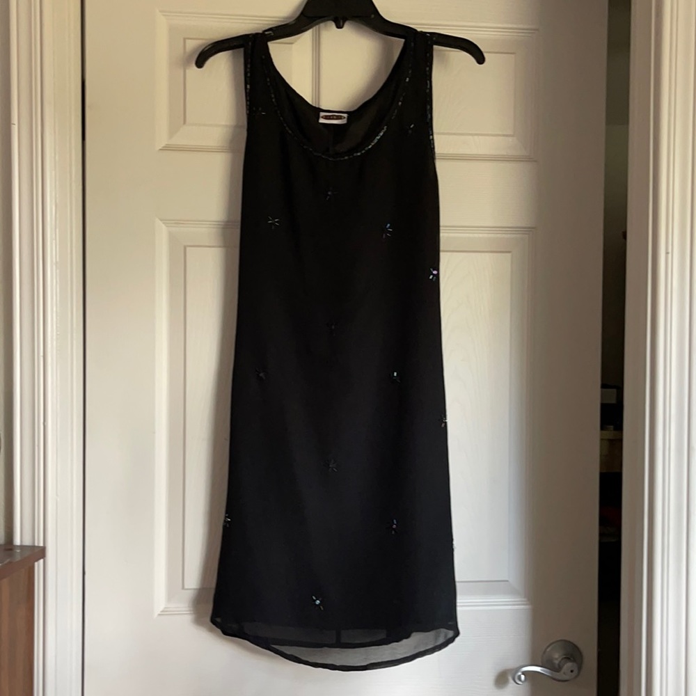 Light weight summer A-line dress w/ beaded detail